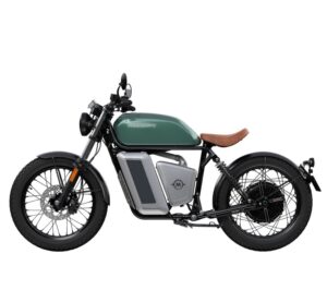 Maeving RM1 Green electric motorcycle